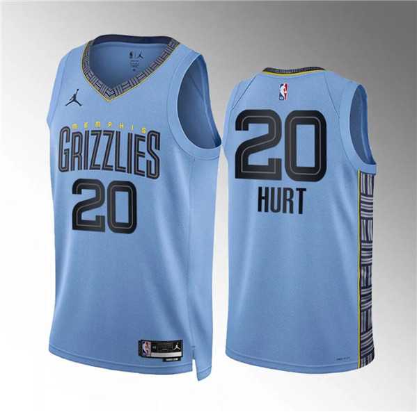 Men's Memphis Grizzlies #20 Matthew Hurt Blue Statement Edition Stitched Jersey Dzhi